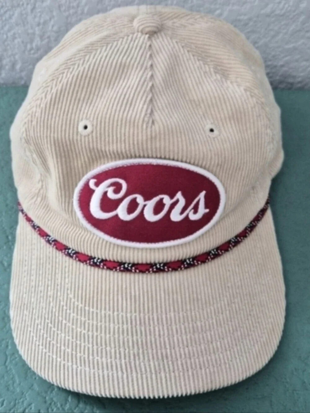 Coors Banquet Corduroy Rope Hat Snapback OS Vinrage Inspired Americana